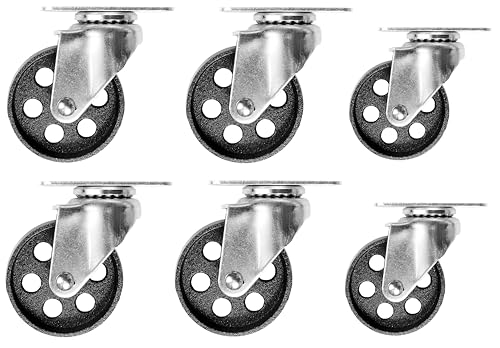 6 Lenkrolle Laufrolle Rolle Rad für Werkstattkran Motorkran 360° rotierbar 4 x 88mm 2 x 75mm SET von Terna