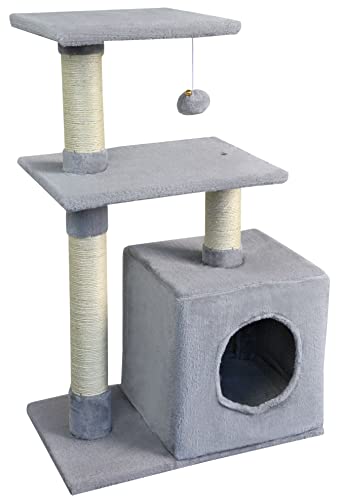 Katzenbaum Kratzbaum Katzenkratzbaum Natürlicher Sisal Kletterbaum Spielbaum 80 cm Terna von Terna