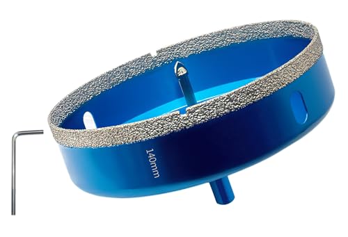 Teronbeta Diamant Lochsäge 140mm mit Zentrierbohrer, Professionellen Hartgelötet Diamant Kernlochbohrer für Fliesen, Porzellan, Keramik, Glas, Quarzit, Marmor Teronbeta Diamant Lochsäge 140mm mit Zentrierbohrer, Professionellen Hartgelötet Diamant Kernlochbohrer für Fliesen, Porzellan, Keramik, Glas, Quarzit, Marmor von Teronbeta