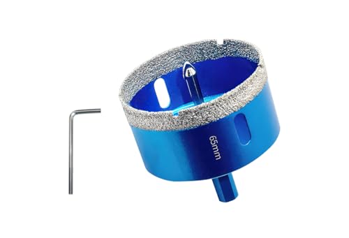 Teronbeta Diamant Lochsäge 65mm mit Zentrierbohrer, Professionellen Hartgelötet Diamant Kernlochbohrer für Fliesen, Porzellan, Keramik, Glas, Quarzit, Marmor Teronbeta Diamant Lochsäge 65mm mit Zentrierbohrer, Professionellen Hartgelötet Diamant Kernlochbohrer für Fliesen, Porzellan, Keramik, Glas, Quarzit, Marmor von Teronbeta