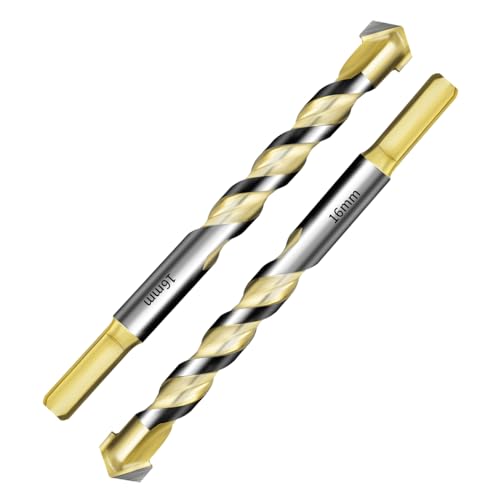 Teronbeta Fliesenbohrer 16mm x 2pcs Glasbohrer Keramikbohrer mit Hartmetall Spitze für Fliesen, Keramik, Mauerwerk, Glas, Porzellan, Wandfliesen, Dachziegel Teronbeta Fliesenbohrer 16mm x 2pcs Glasbohrer Keramikbohrer mit Hartmetall Spitze für Fliesen, Keramik, Mauerwerk, Glas, Porzellan, Wandfliesen, Dachziegel von Teronbeta