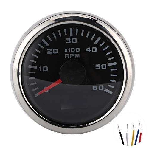 Drehzahlmesser, 52mm/2in 6000RPM Drehzahlmesser LCD für Auto Außenbordmotor Baumaschinen Motorrad von Teror