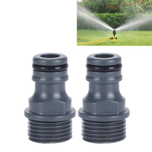 Schnellkupplung, 2 Stück G1/2 Außengewinde Schnellkupplung Nippel Gartenschlauch Wasserhahn Nippel Adapter Bewässerungswerkzeug von Teror