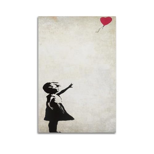 Terp Banksy Girl-Poster, Wandkunst, Poster, Geschenk für Freunde, Schlafzimmer, Wohnzimmer, Dekoration, modern, ästhetisch, ungerahmt, 50 x 75 cm von Terp