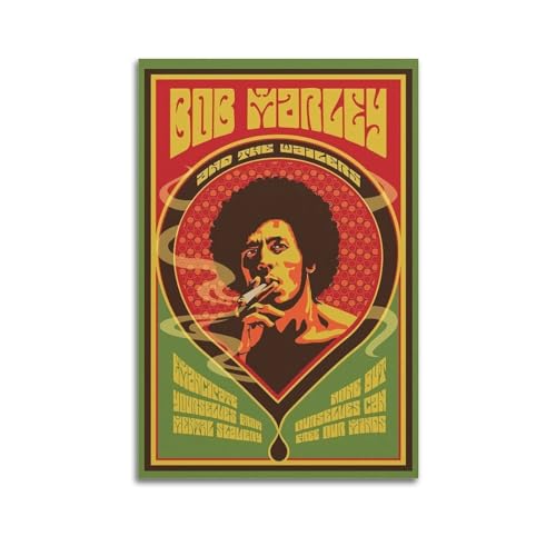 Terp Bob Marley Poster, Wandkunst, Poster, Geschenk für Freunde, Schlafzimmer, Wohnzimmer, Dekoration, modern, ästhetisch, ungerahmt, 30 x 45 cm von Terp