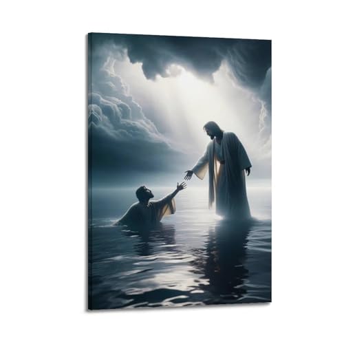 Terp Jesus-Poster, Wandkunst, Filme und Musik, Poster, Geschenk für Freunde, Schlafzimmer, Wohnzimmer, Dekoration, modern, ästhetisch, 20 x 30 cm, Rahmenstil von Terp