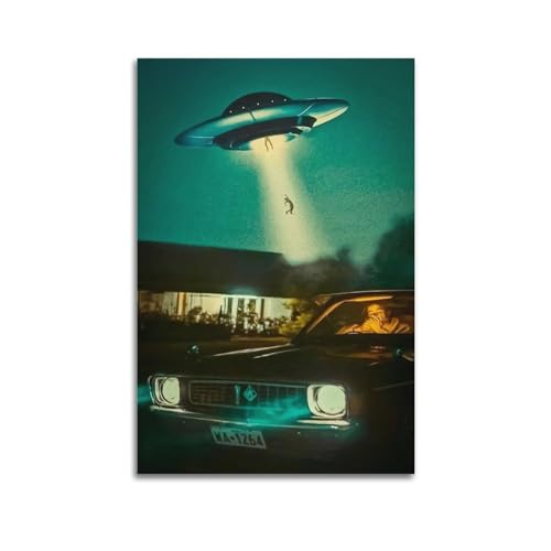 Terp UFO-Poster, Wandkunst, Filme und Musik, Poster, Geschenk für Freunde, Schlafzimmer, Wohnzimmer, Dekoration, modern, ästhetisch, 50 x 75 cm, ungerahmt von Terp