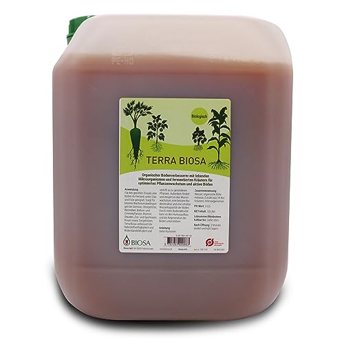 Terra Biosa, Bodenhilfsstoff, Bodenaktivator flüssig mit Mikroorganismen, Bodenverbesserer - Ökologie für den natürlichen Garten (10 L) von Terra Biosa