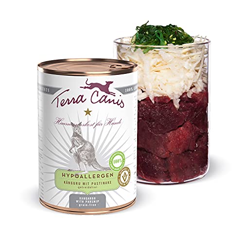 Terra Canis Känguru mit Pastinake - Hypoallergen Nassfutter, 400g I Premium Hundefutter in 100% Lebensmittelqualität Aller Rohstoffe I Allergenarm, Getreide & glutenfrei Terra Canis Känguru mit Pastinake - Hypoallergen Nassfutter, 400g I Premium Hundefutter in 100% Lebensmittelqualität Aller Rohstoffe I Allergenarm, Getreide & glutenfrei von Terra Canis