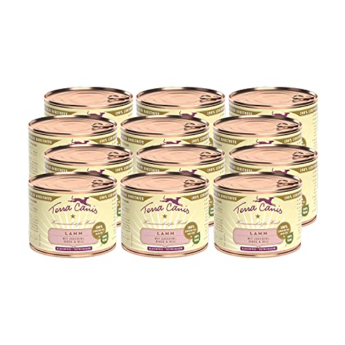 Terra Canis Lamm, Zucchini, Hirse & Dill - Classic Nassfutter, 12x200g I Premium Hundefutter in 100% Lebensmittelqualität Aller Rohstoffe I Reichhaltig & gesund, allergen- & getreidearm, glutenfrei von Terra Canis