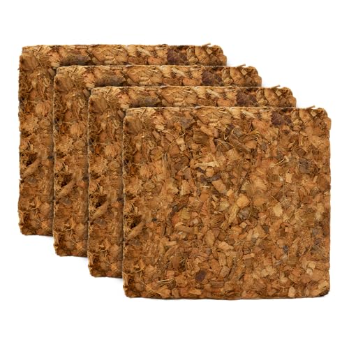 Terra Discount Kokos-Mulchchips - EIN Block sind ca. 5 Kg und ergeben 55 Liter Substrat als Blumenerde, Kokoserde für Pflanzen, Beetabdeckung als Alternative zur Pinie oder als Tier-Einstreu (1) von Terra Discount