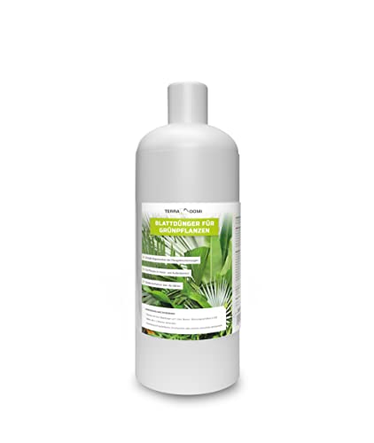 TerraDomi Blattdünger für Grünpflanzen | Für Palmen, Kakteen und andere Pflanzen | schnelle Hilfe bei Mangelerscheinungen und Nährstoffmangel | Für grüne und gesunde Blätter | 500ml von Terra Domi