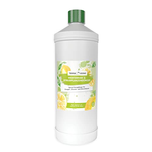 TerraDomi Mediterran- & Zitruspflanzendünger | Spezial Flüssigdünger für Orange, Zitrone oder Olive | 1 Liter von Terra Domi
