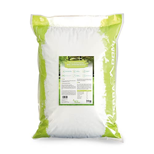 TerraDomi Villa Rasensamen Frühjahr 3kg | 38% mehr Pflanzen | Behandlung mit Wachstumsbeschleuniger | dürreresistent und strapazierfähig | schnellkeimende Rasensaat von Terra Domi