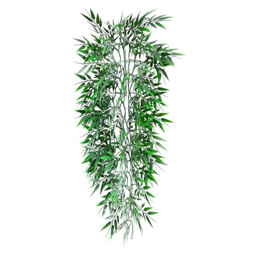 Kunstpflanze Bambus - Hängepflanze für Terrarien als Versteck für Ihr Terrarium - Terrarium Plants - Big Bamboo Rattan 30-60 cm (Large 60 cm) von Terra Exotica