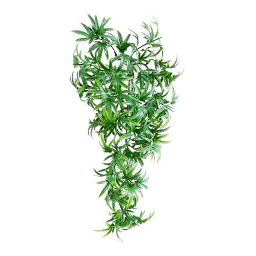Kunstpflanze Cannabis/Hanf - Hängepflanze für Terrarien als Versteck für Ihr Terrarium - The Wind Claw Leaves Vine 30-60 cm (Small 30 cm) von Terra Exotica