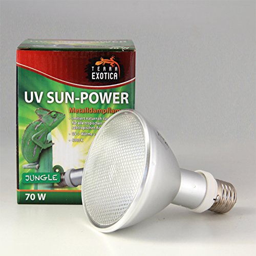 Terra Exotica UV Sun-Power Metalldampflampe JUNGLE, 70 Watt UV-A + UV-B Strahler von Terra Exotica