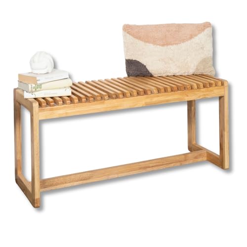 Terra Home Bank Sitzbank Holz Berga, Natur 100x45x35, Schuhbank, Garderobenbank, Flur von Terra Home