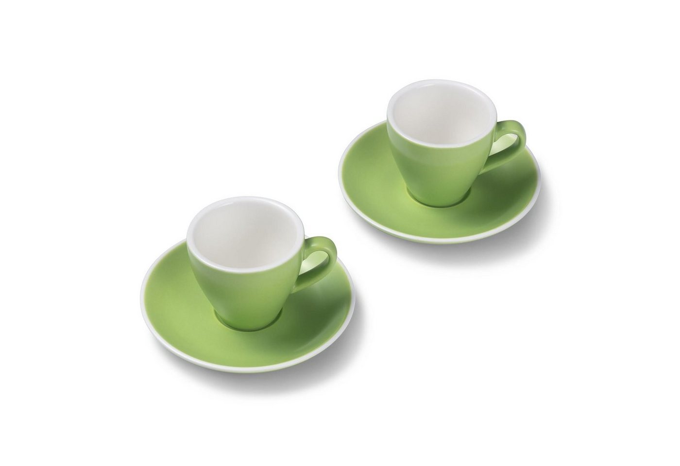 Terra Home Espressotasse 2er Espressotassen-Set, Grün matt 90 ml mit Untertasse, Porzellan, spülmaschinenfest,extra dickwandig Terra Home Espressotasse 2er Espressotassen-Set, Grün matt 90 ml mit Untertasse, Porzellan, spülmaschinenfest,extra dickwandig von Terra Home