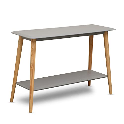 Terra Home - Konsolentisch Liv - grau, 110x40x75 cm, Holz, skandinavisch, modern, Konsole für Flur oder Wohnzimmer von Terra Home