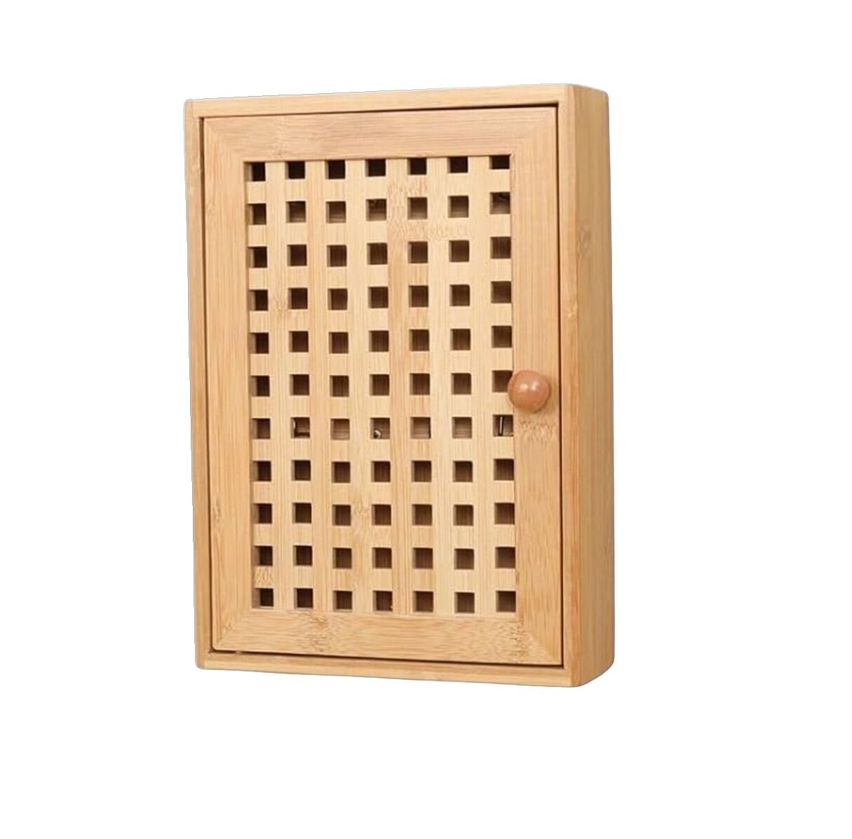 Terra Home Schlüsselkasten B19xH27xT6 cm, mit 8 Schlüsselhaken, nachhaltig, Holz Schlüsselbox, mit Magnetverschluss,8 Schlüsselhaken von Terra Home