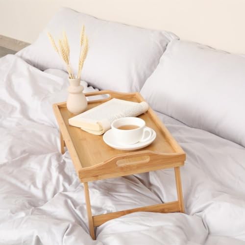 Terra Home Tablett Bett Bambus braun mit klappbaren Beinen Serviertablett Betttisch von Terra Home