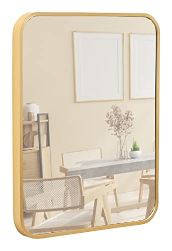 Terra Home Wandspiegel - Rechteckig, 40x50 cm, Roségold Gold Kupfer, Modern, Metallrahmen Spiegel - für Flur, Wohnzimmer, Bad oder Garderobe von Terra Home