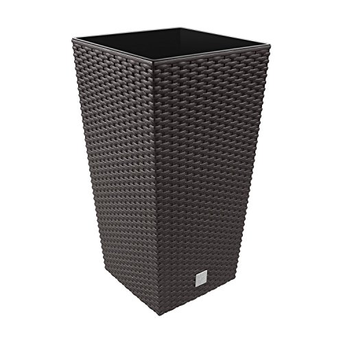 49 -Liter -Zeit Pot mit Einsatz 32,5 x 32,5 x 61 cm in dunkler Ockerfarbe von Prosperplast