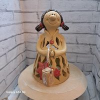 Molly Ida Windlicht Gartenfigur Keramik von TerraCottageKeramik