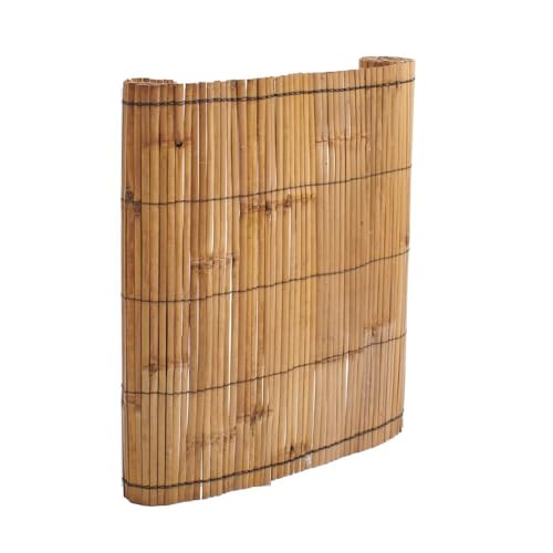 Bambus Sichtschutz, Gartenzaun, Sichtschutzzaun, Sichtschutz Balkon aus 100% natürlichen Bambusleisten, 300cm (Hell, 100 cm) von TerraGala