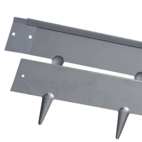 Hochwertige Metall Rasenkante (verzinkt), Stärke: 1,2mm, Tiergartenband, Beeteinfassung aus rostfreiem Stahl, 90mm Höhe (1 Stück (1m)) von TerraGala