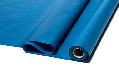 Premium Tischdecke aus Vlies, abwaschbar, leicht zuzuschneiden, mit Lotuseffekt, Made in Germany - Zertifiziert nach Oeko-TEX® Standard 100 (1,2m x 10m, dunkelblau) von TerraGala