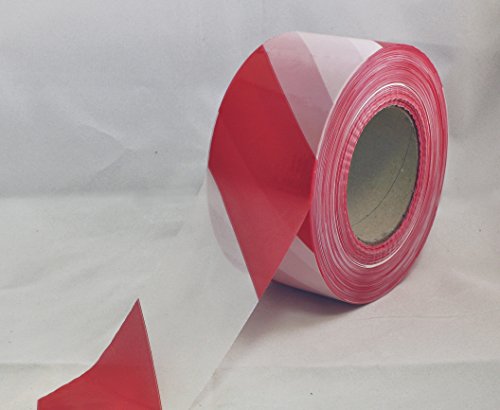 SPARPACK Absperrband/Warnband zur Kennzeichnung von Baustellen und Gefahrenzonen, rot/weiß, 70mm x 500m (2) von TerraGala