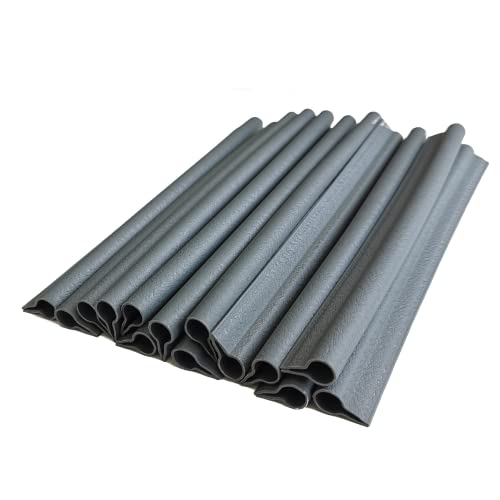 TerraGala Befestigungsclips für Sichtschutzstreifen, Klemmschienen zur Sichtschutz Befestigung am Stabmattenzaun, 19cm, dunkelgrau (20) von TerraGala
