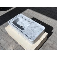 Weißes Marmor Waschbecken, Waschbecken Im Bad von TerraMarbleDesing