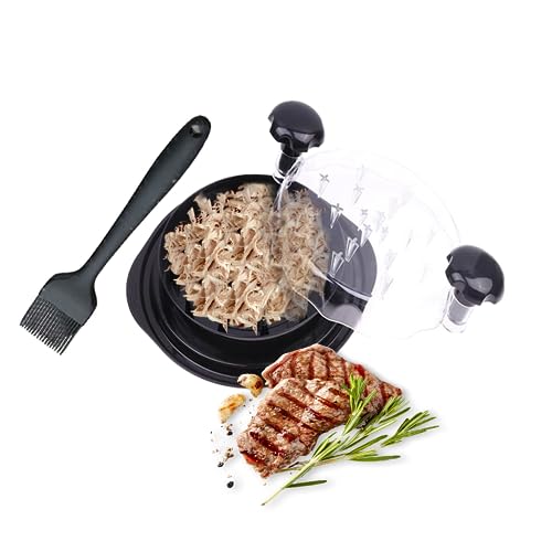 Hühnerhäcksler Werkzeug Twist - Easy Chicken Shredder Bowl mit transparentem Deckel - Fleischzerkleinerer Werkzeug für Küche - Aktenvernichter Maschine mit Anti-Rutsch-Basis - Inklusive von TerraOliva