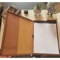 Personalisiertes Großes Reißverschluss-Portfolio, Individuelles Reißverschluss-Padfolio, Einzigartiges Notizbuch, Süßes Personalisiertes von TerraRossaGifts