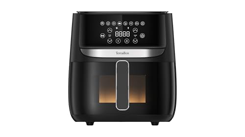 TERRAILLON - Air Fryer COOK&FRY SMART, 5,7 l, Fritteuse ohne Öl, Luftfritteuse, 1700 W, Smart-Funktion zum Wiegen und Anpassen der Kochzeit, 8 Programme, 80 °C bis 200 °C, LED-Display mit Touchscreen von Terraillon