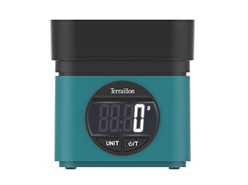 TERRAILLON BA22 Mythische Blau - Elektronische Küchenwaage - ikisches Design - integrierte Schüssel 0,7 l - großes LCD-Display - XXL-Ziffernanzeige - Tara-Funktion von Terraillon