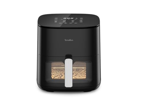 TERRAILLON - COOK&FRY XL 7L – Fritteuse ohne Öl – Luftfritteuse – 2300 W – Doppelwiderstand für gleichmäßiges Kochen – ohne PFAS – 8 Programme – 80 °C bis 200 °C – LED-Display mit Touchscreen von Terraillon