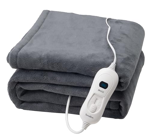 Terraillon Cozy, Heizdecke, automatische Abschaltung, Decke mit 3 Temperatureinstellungen, Wärme für 3 Stunden, maschinenwaschbar, Maße: 160 x 120 cm, Korallenfleece, Anthrazitgrau Terraillon Cozy, Heizdecke, automatische Abschaltung, Decke mit 3 Temperatureinstellungen, Wärme für 3 Stunden, maschinenwaschbar, Maße: 160 x 120 cm, Korallenfleece, Anthrazitgrau von Terraillon
