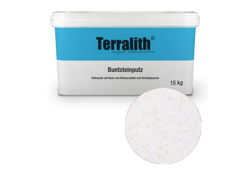 Terralith® Kunstharzputz Buntsteinputz Mosaikputz 1mm -15 kg- BSP1123 (Eimer, Verarbeitungsfertig) Dekorationsputz aus Marmor-Granulat bzw. eingefärbter Körnung von Terralith®