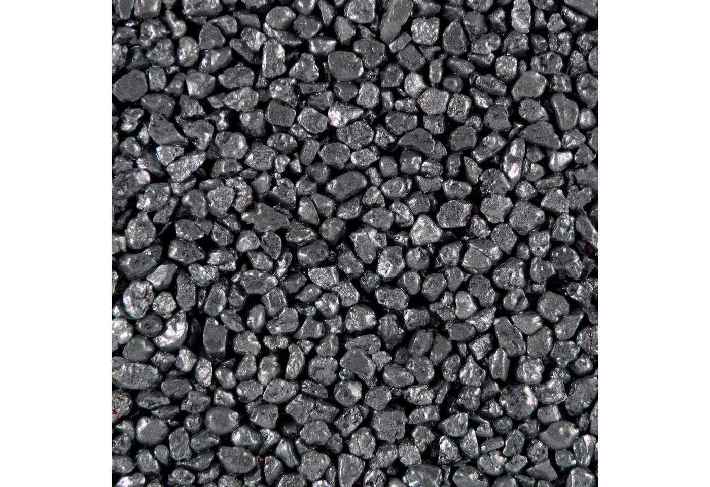 Terralith® Terrassenplatte Terralith Metallic - Steinteppich schwarz für 1 qm - außen -, schwarz, eingefärbter Quarzkiesel mit Metalliclook von Terralith®