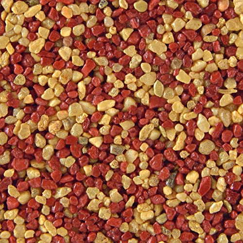 Terralith Buntsteinputz 15kg in gelbbraun-rot, Sockelputz für Innen und Außen mit Reinacrylat Bindemittel aus Naturstein, 1-2mm Körnung (T09) von Terralith