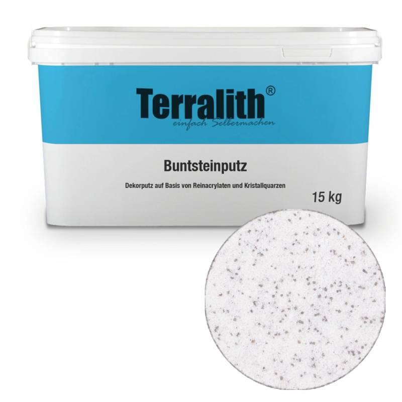Terralith Buntsteinputz Mosaikputz 1mm -15 kg- BSP1004 Weiss Grau von Terralith