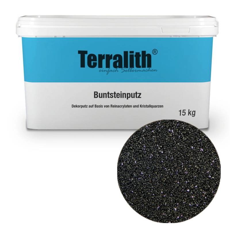 Terralith Buntsteinputz Mosaikputz 2mm -15 kg- BSP119 Violett Schwarz von Terralith