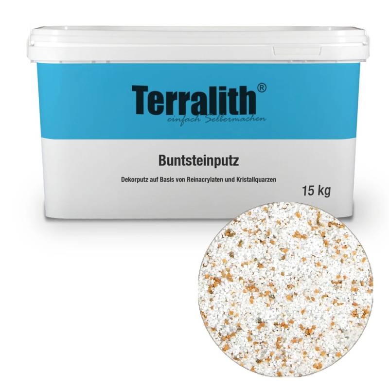 Terralith Buntsteinputz Mosaikputz 2mm -15 kg- BSP96 Weiss Gelb von Terralith