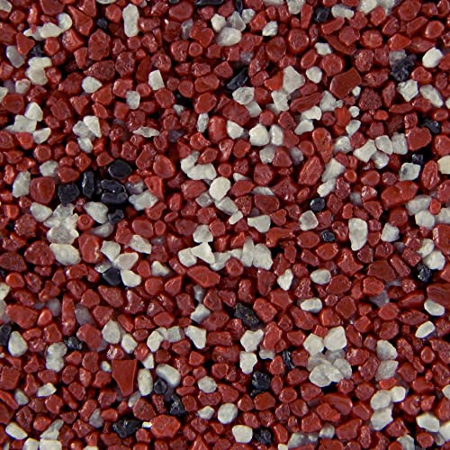Terralith Buntsteinputz 15kg in rot, Sockelputz für Innen und Außen mit Reinacrylat Bindemittel aus Naturstein, 1-2mm Körnung (T07) von Terralith