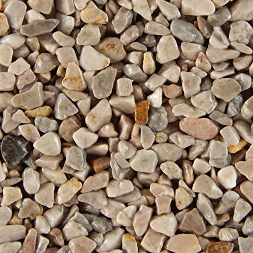 Terralith Steinteppich Marmor Komplett-Set für 1qm - Körnung: fein - 2-4mm mit Epoxidharz Bindemittel - für Innen in grau (grigio due) von Terralith