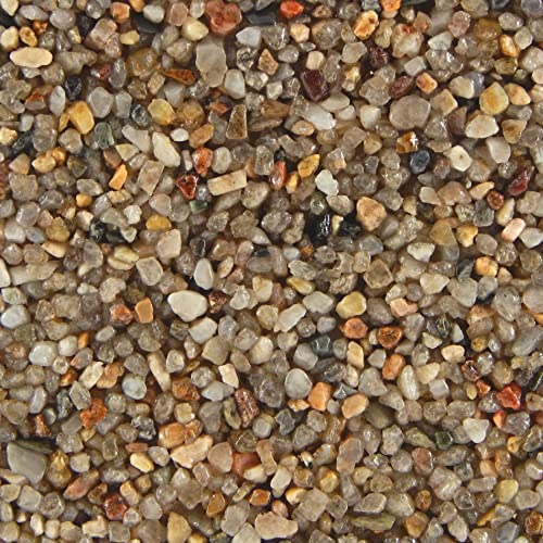Terralith Steinteppich Marmor Komplett-Set für 1qm - Körnung: fein - 2-4mm mit Epoxidharz Bindemittel - für Innen in grau (natura) von Terralith
